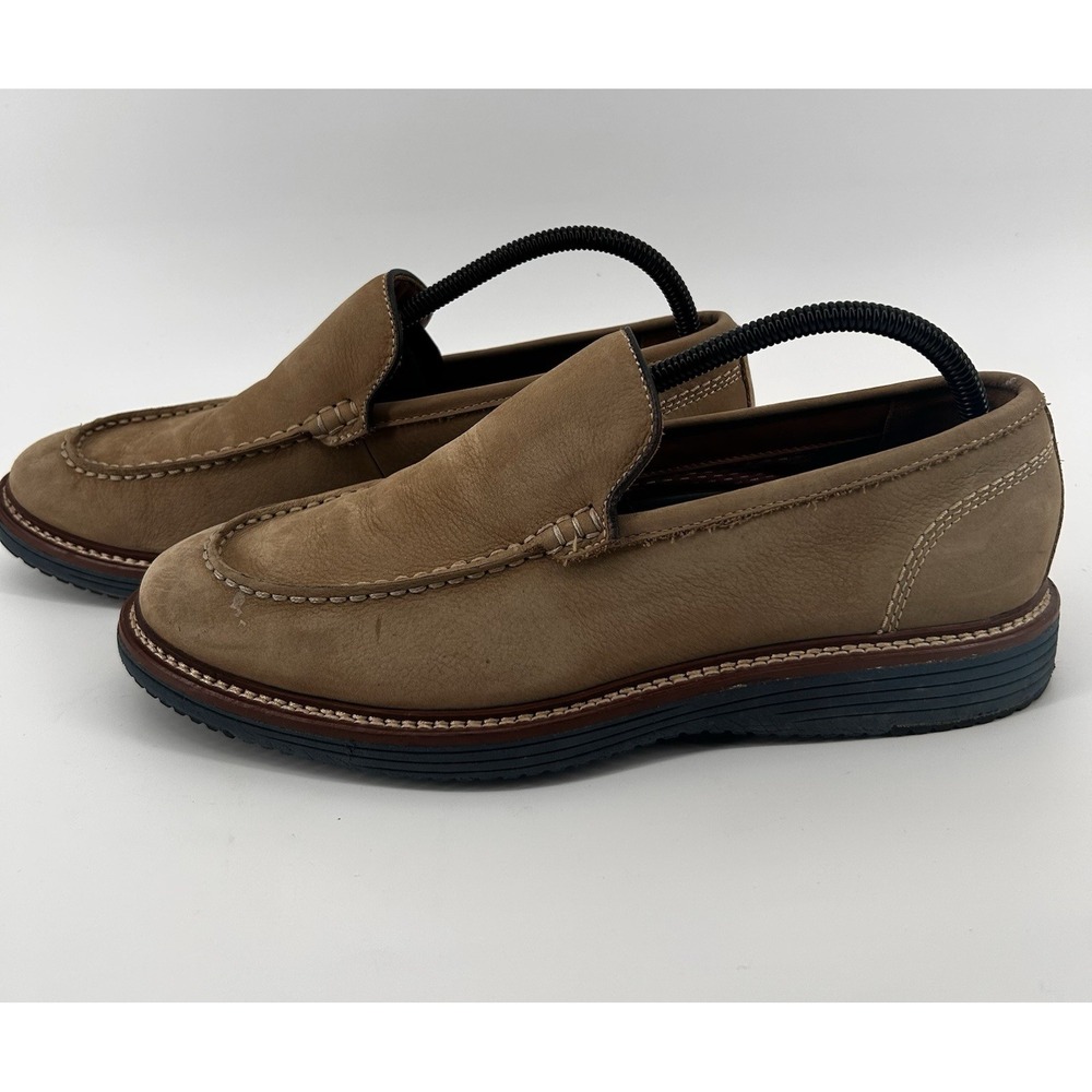 Johnston & Murphy Men's 9M Upton Venetianโ Slip on Loafer Suede Sand Nubuck